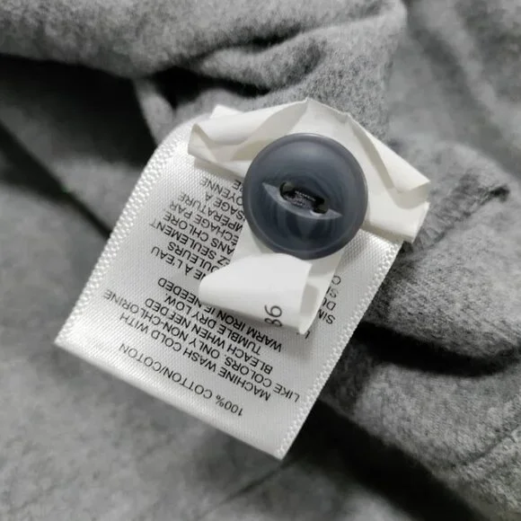 Express 100% Cotton Long Sleeve Full Zip Chore Coat Jacket Gray Men's Size Large - Picture 7 of 12